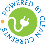 Clean Currents Clean Currents logo illustrates that power sources can be green
