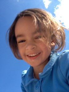 playing on the geodome on a beautiful, sunny fall day