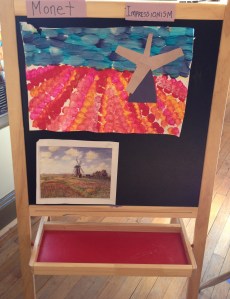 A lesson that incorporates an artist, a style, spatial perspective, and multiple media