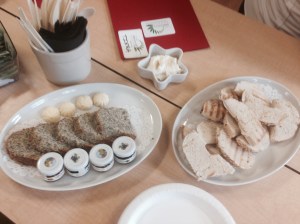 Chef Emma baked lemon poppyseed cake and provided bagels courtesy of Cunningham's Cafe and Bakery. The butter rosettes were Chef's own special flourish!