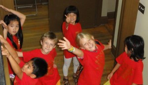 On Day 4 of Startalk camp, campers wore their "Let the World Be Filled with Love" tee-shirts in honor of the site evaluation by Startalk administrators!